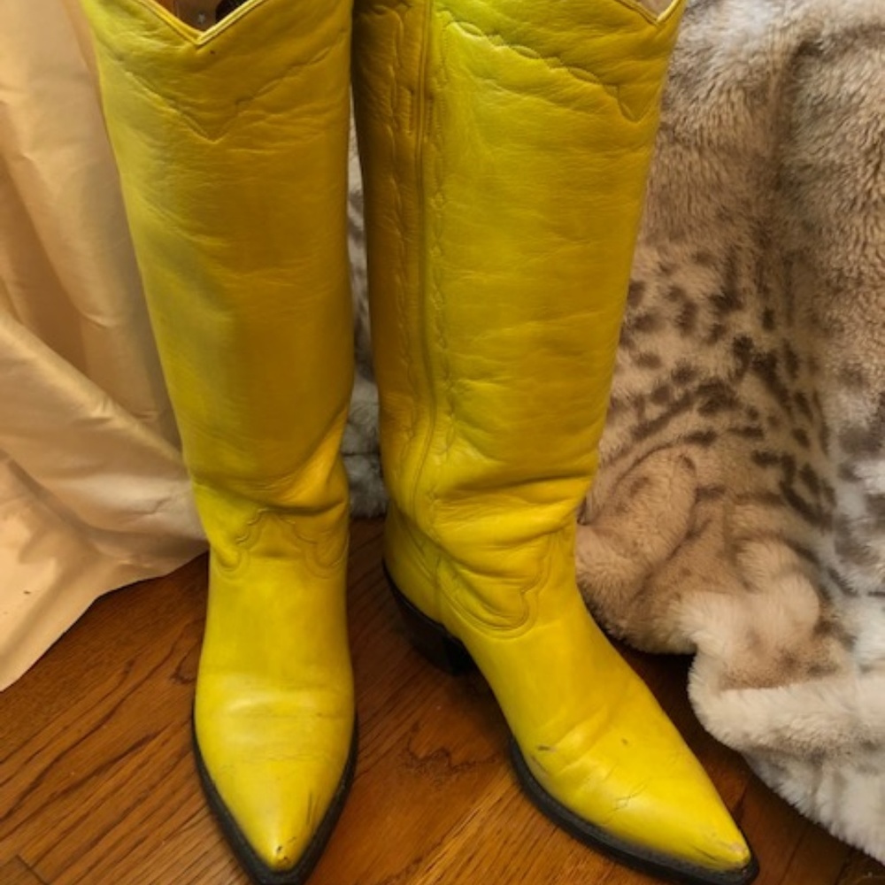 Liberty Genuine Leather Yellow Western Boots